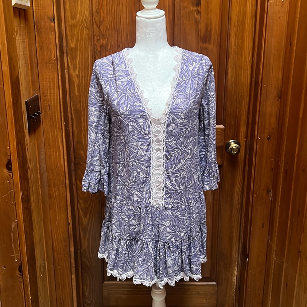 Blue island swim cover up